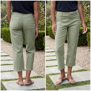 Frank & Eileen Kinsale Trouser Italian Performance Linen Sage Size 10